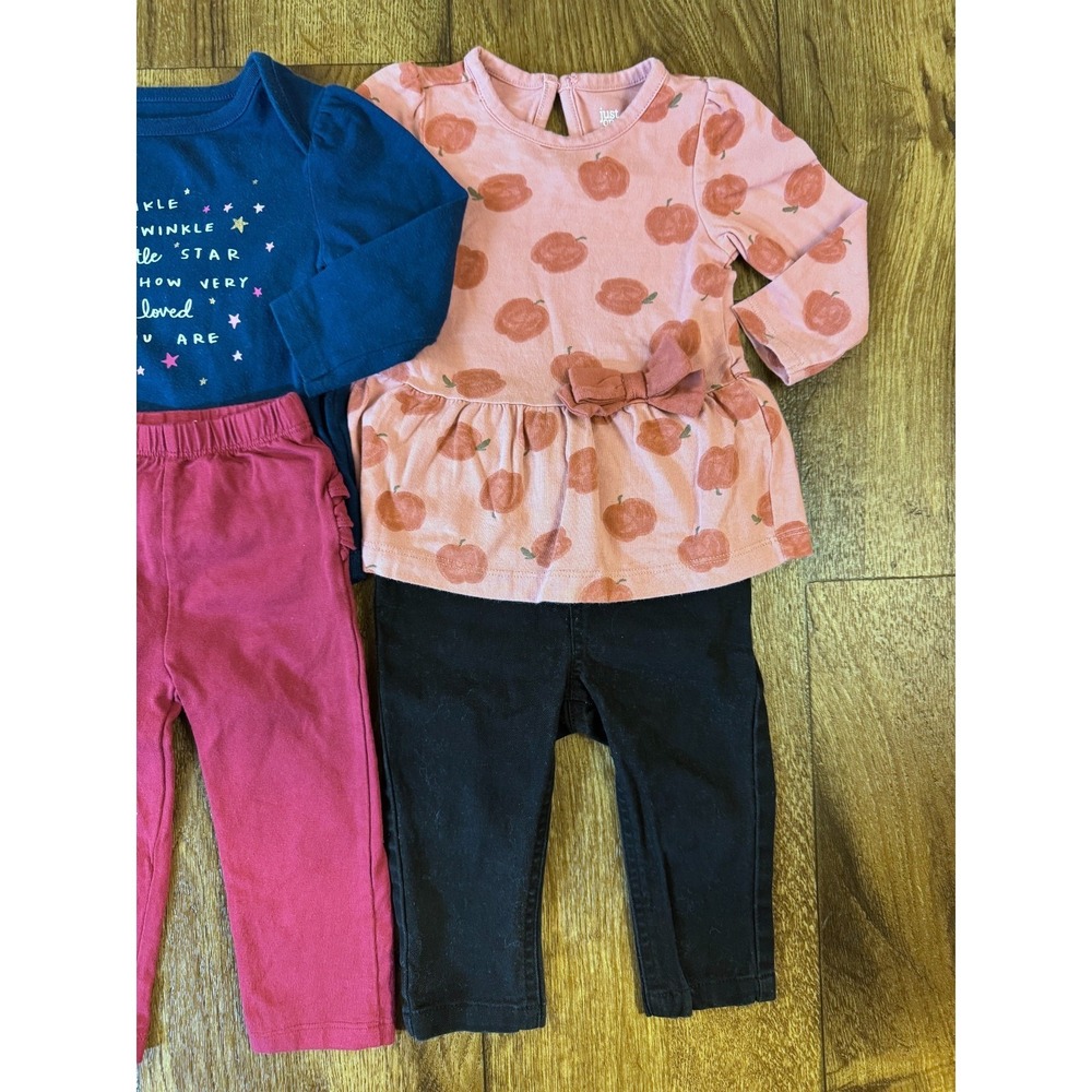 Baby Girl Outfits 6/9 9 Months Long Sleeved Bodysuits Shirts Pants Clothes Lot - Picture 2 of 11